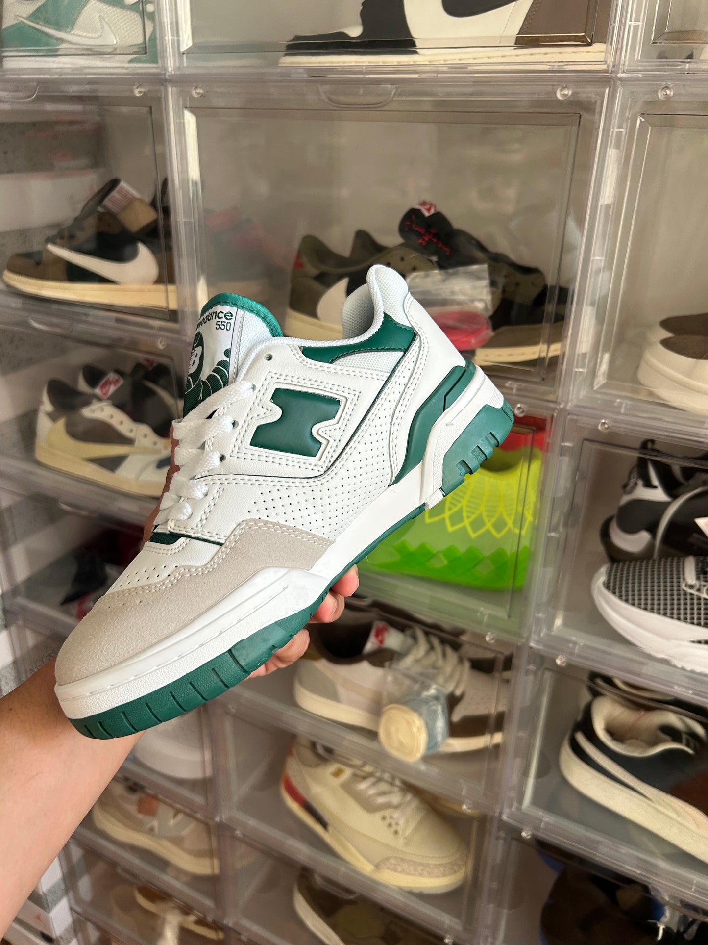 New Balance 550 Green & White