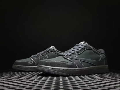 Travis Scott x Air Jordan 1 Low OG "Triple Black" phatom